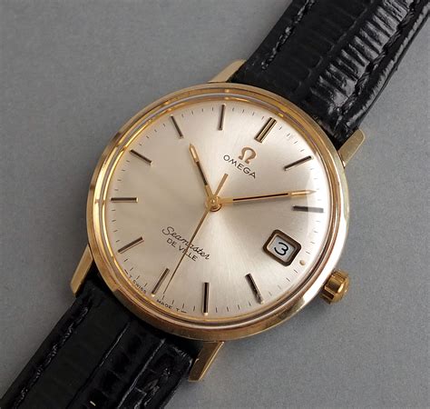 omega vintage gold watches|14k gold omega men's watch.